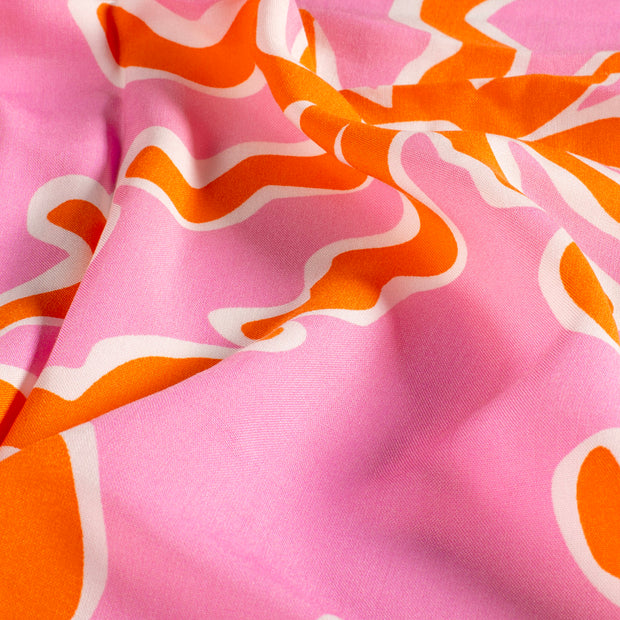 Bamboo Poplin fabric Suns Orange