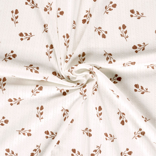 Pointelle tissu Blanc cassé 