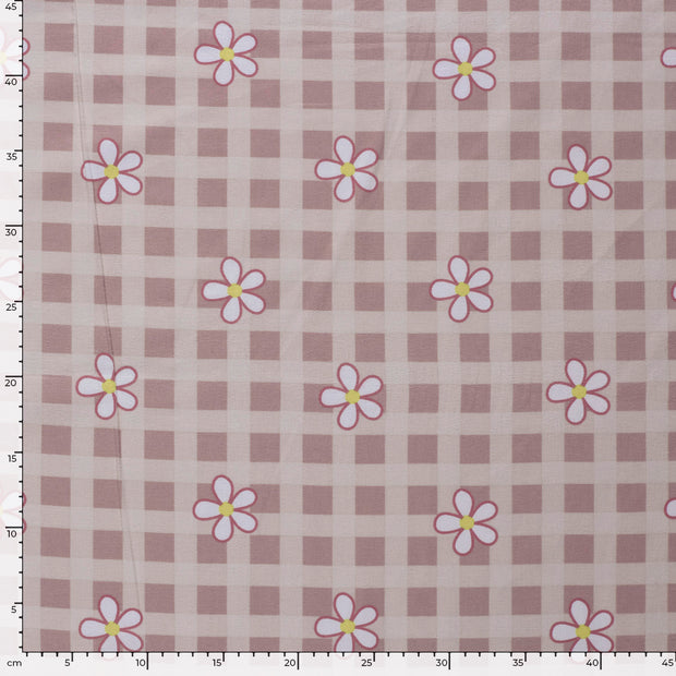 Flanel stof Bloemen Nude
