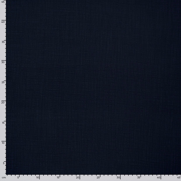 Double gaze tissu Unicolore Bleu Marine