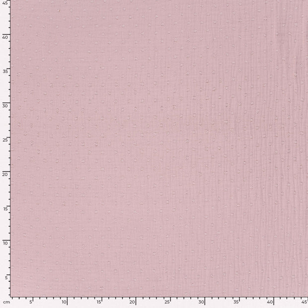 Mousseline stof Stippen Roze