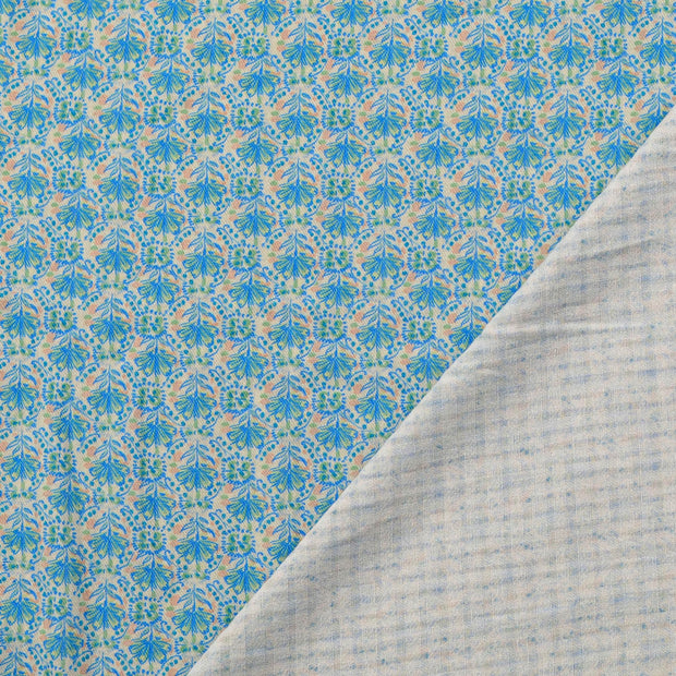 Baumwoll Webware fabrik Blau Vintage 