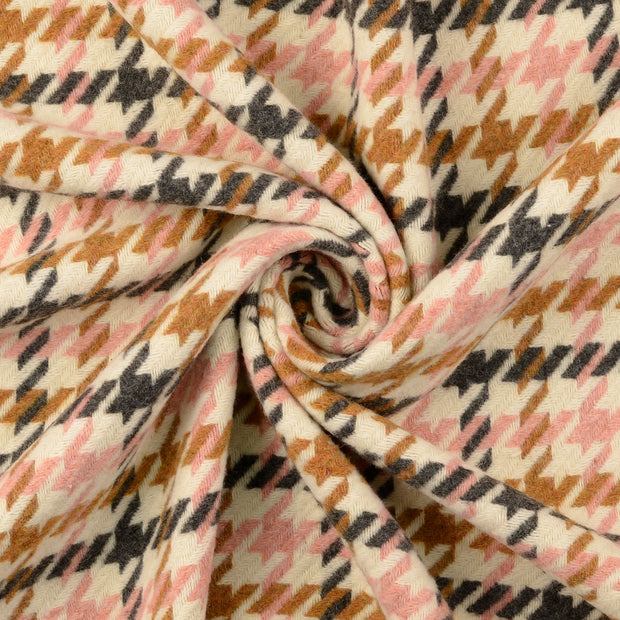 Wol Boucle stof Oud Roze 