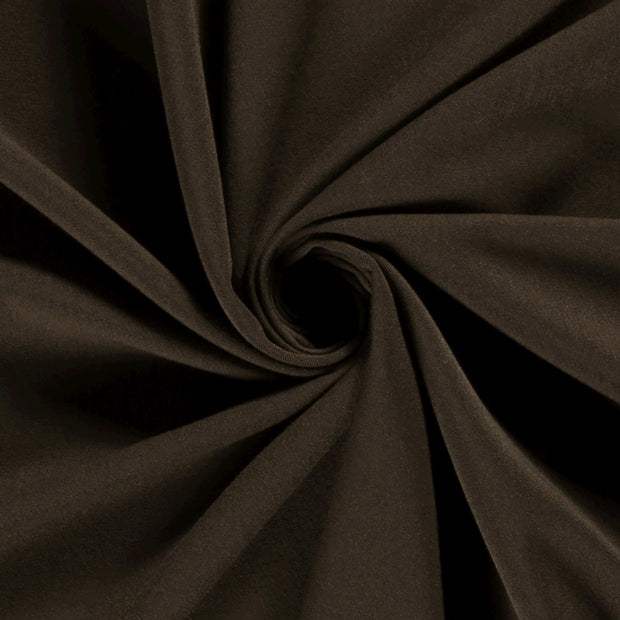 Gabardine tissu Unicolore Marron Foncé