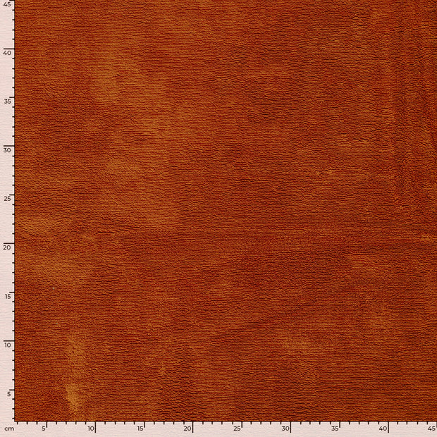 Bamboo Fleece fabric Unicolour Brique
