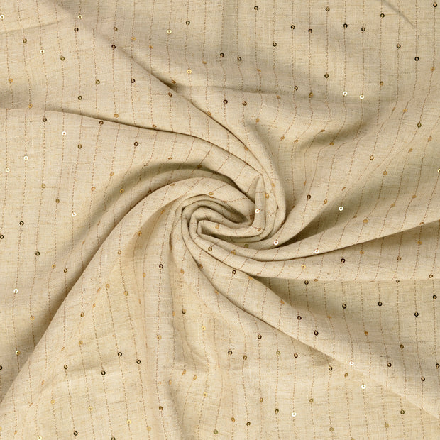 Geweven Viscose Linnen stof Nude 
