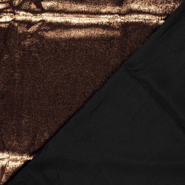 Satin fabric Unicolour foiled 