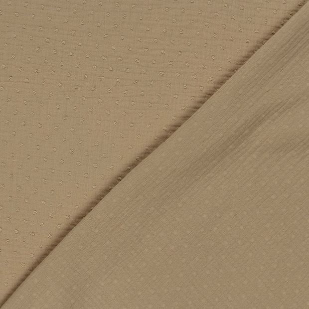 Double gaze tissu pois dobby 