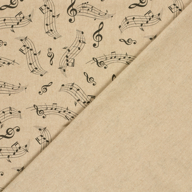 Linen Look fabric digital printed 