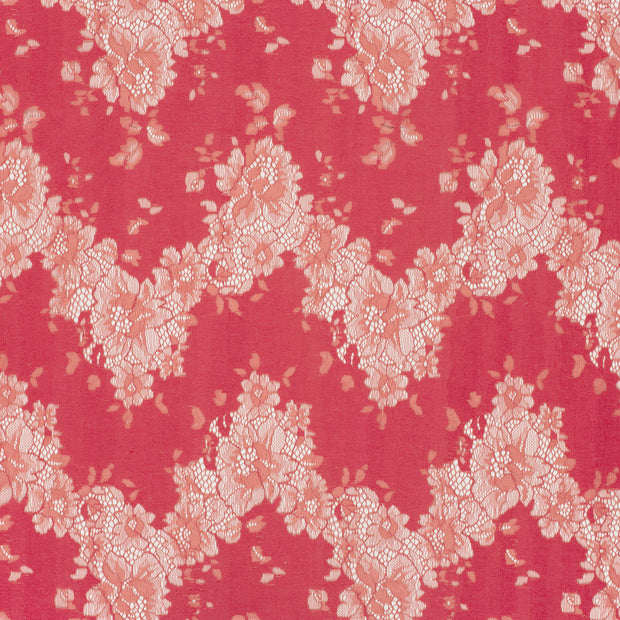 Lace fabric Dark Red matte 