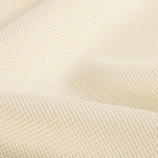 Waffle piqué fabric Unicolour Ivory