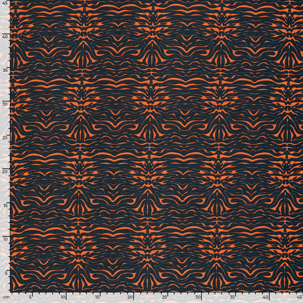 Viscose Nylon Ottoman fabric Abstract Steel Blue