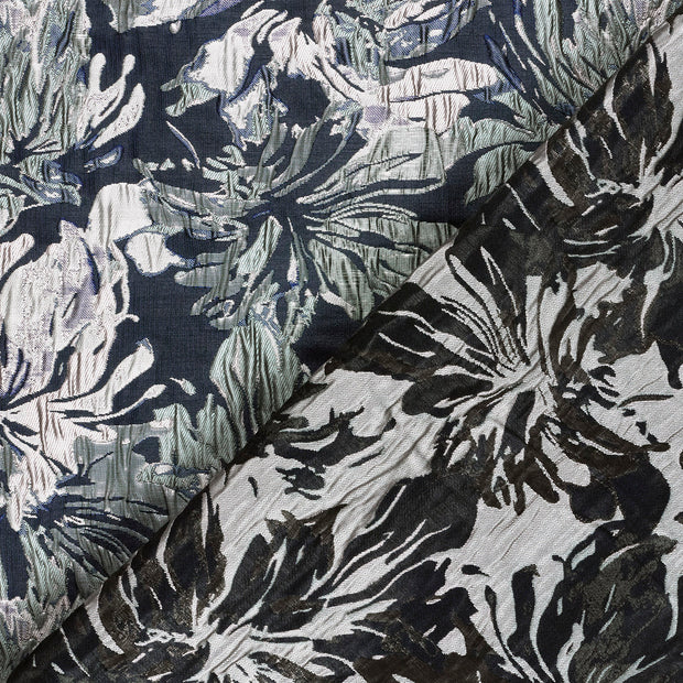 Jacquard stof Bloemen Lurex 