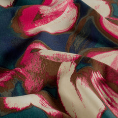 Punta di Roma bedrukt Abstract Petrol