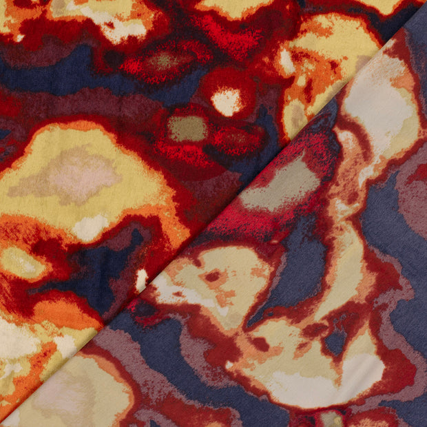 Satin Velvet fabric Abstract printed 
