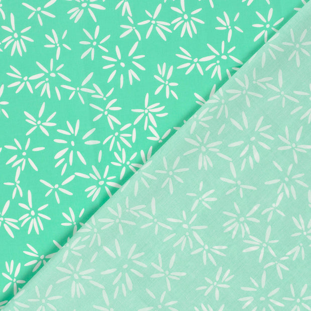 Satin de coton tissu fleurs imprimé 