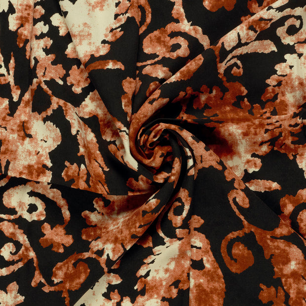 Viscosa Twill tela Ladrillo estampado 