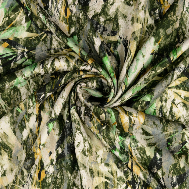 Viscose Satin tissu Vert Olive 