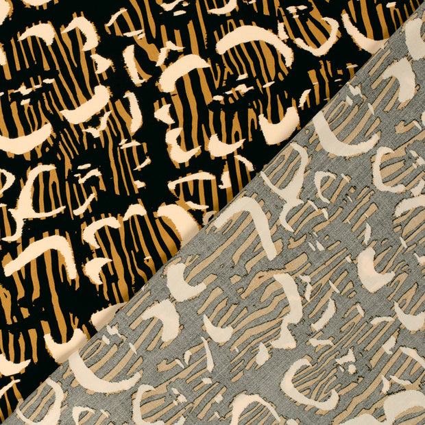 Viscose Poplin stof Abstract bedrukt 