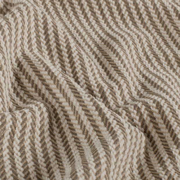 Jacquard fabrik Streifen Taupe Grau