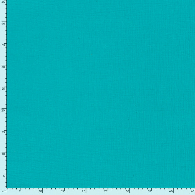 Muslin fabric Unicolour Turquoise