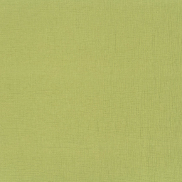 Muslin fabric Olive Green matte 