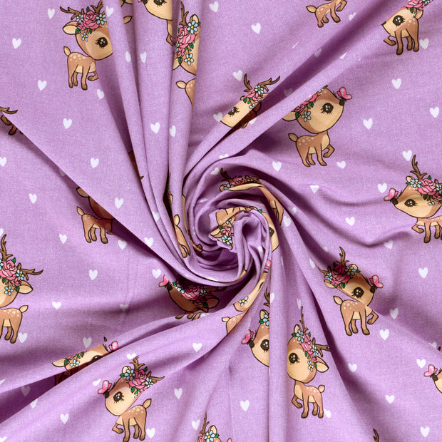 French Terry fabric Lila digital printed 