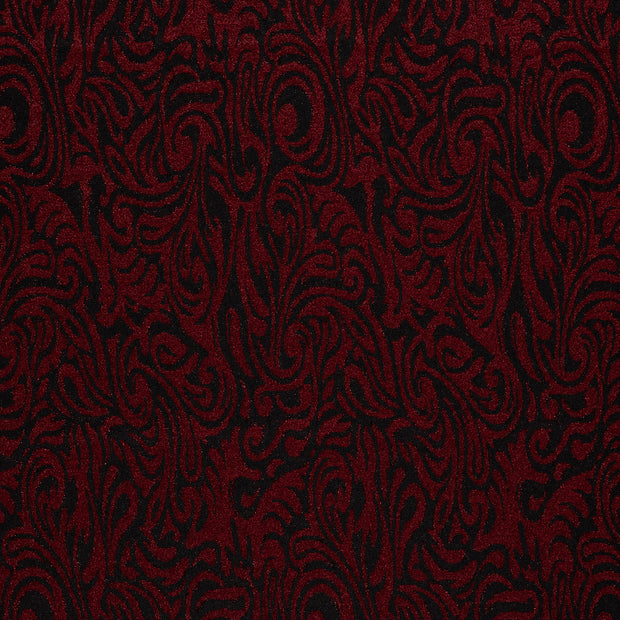 Jacquard fabric Dark Red slightly shiny 