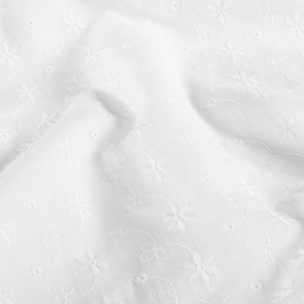 Cotton Poplin fabric Stars White