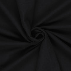 Flanell gebürstet Uni Schwarz