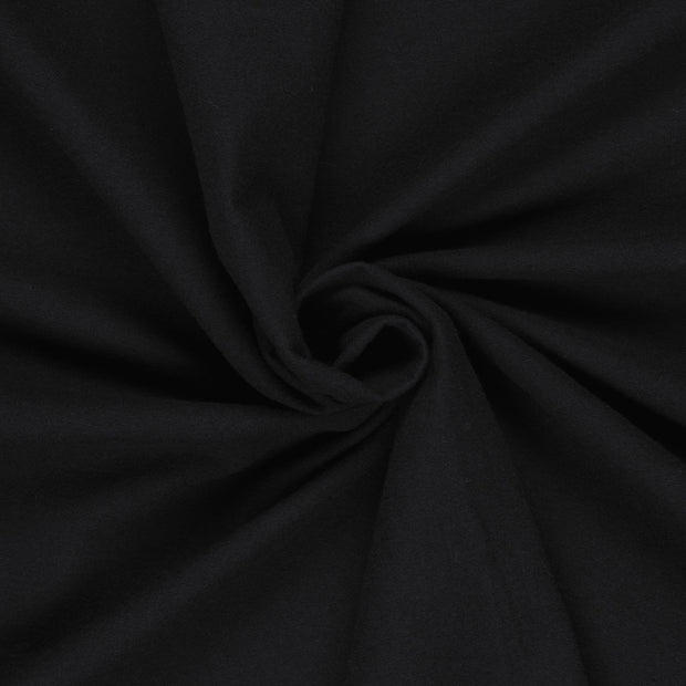Flannel fabric Unicolour Black