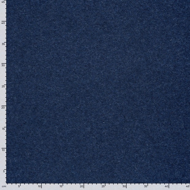 Wool Boucle fabric Unicolour Indigo
