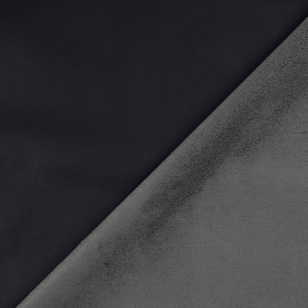 Leather fabric Navy 