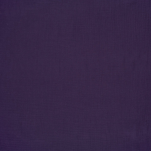Muslin fabric Aubergine matte 