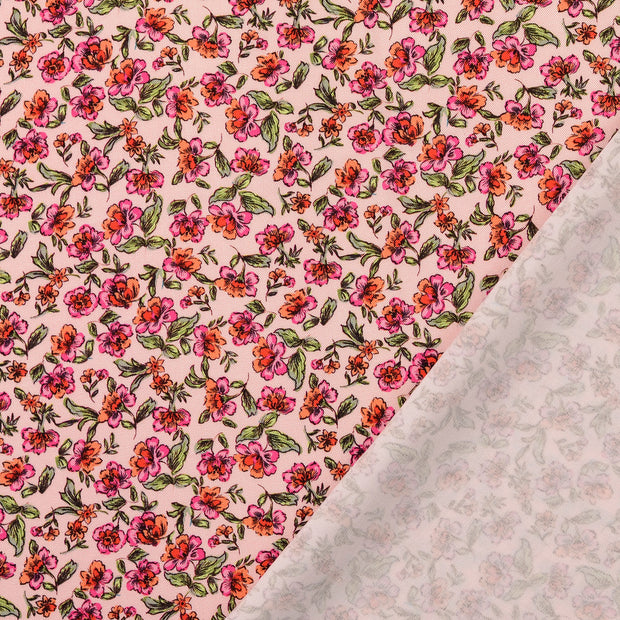 Viscose Twill fabrik Helles Pink digital bedruckt 