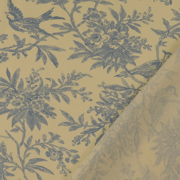 Cotton Poplin fabric Baby Blue printed 
