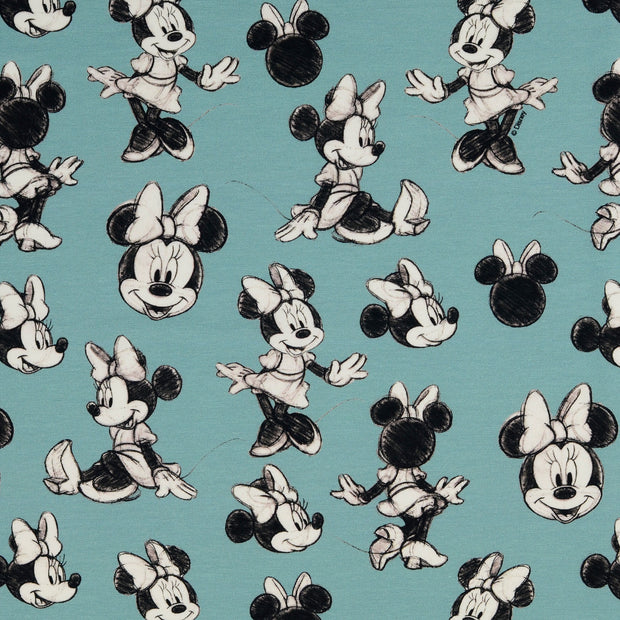 Cotton Jersey fabric Mickey Mouse Black