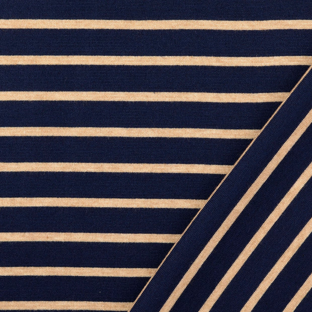 Heavy Knit fabric Navy jacquard 
