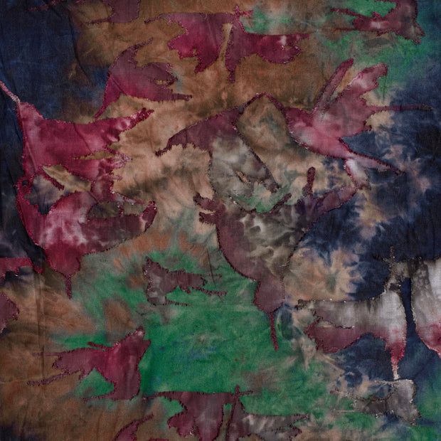 Burnout Jacquard fabrik Aubergine matt 