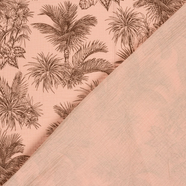 Muslin fabric Palmtrees printed 