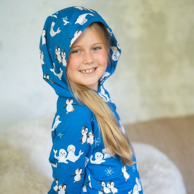  tissu Pingouins Cobalt