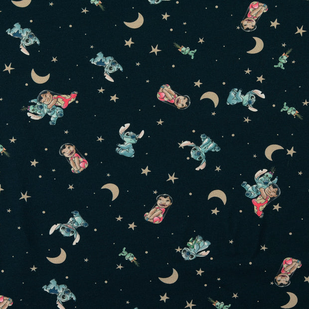Jersey fabric Stars Navy