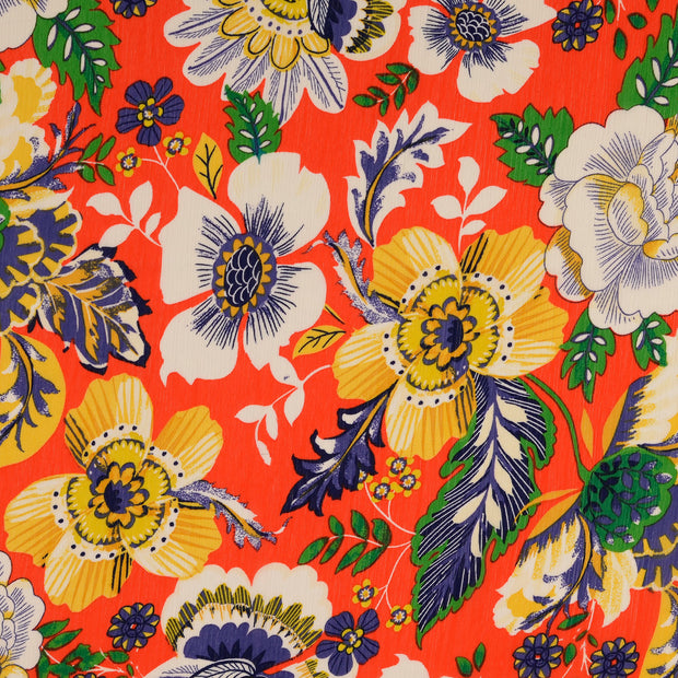 Chiffon fabrik Blumen Rot