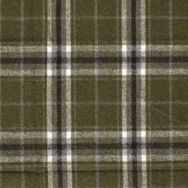 Jacquard fabric Checks Khaki Green