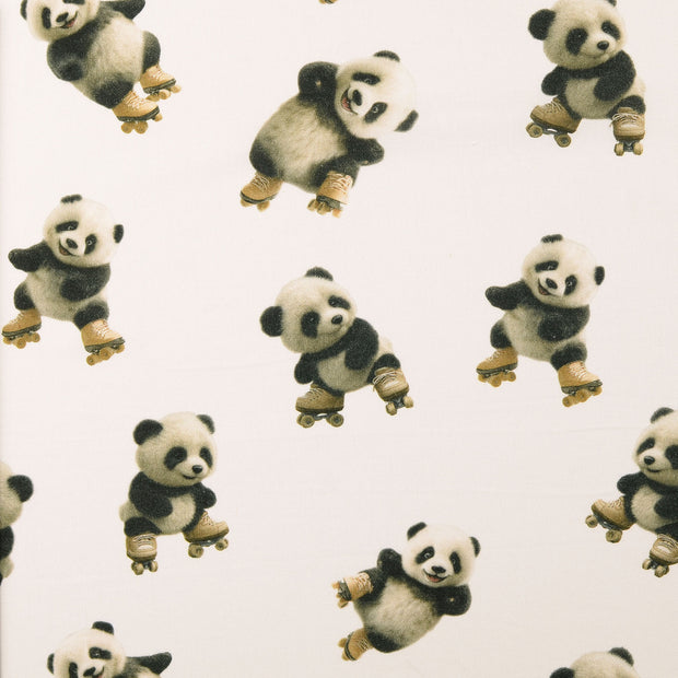 Cretonne fabric Animals White