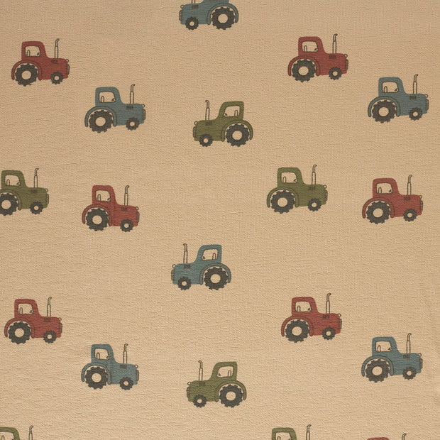 Terry Crepe fabric Beige texturized 
