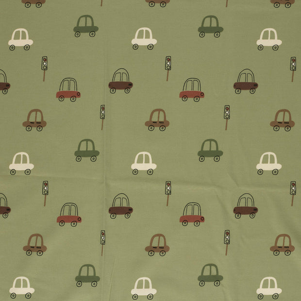 Jersey fabric Olive Green soft 