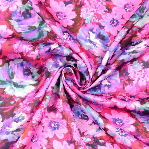 Viscose Satin fabrik Rosa 