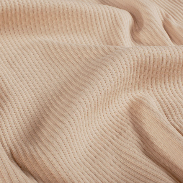 Rib Jersey fabric Unicolour Beige