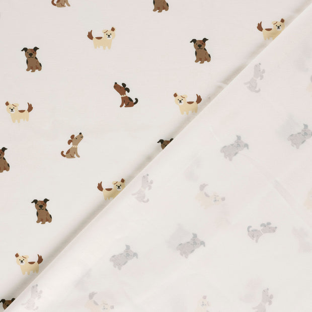 Jersey fabric Dogs printed 